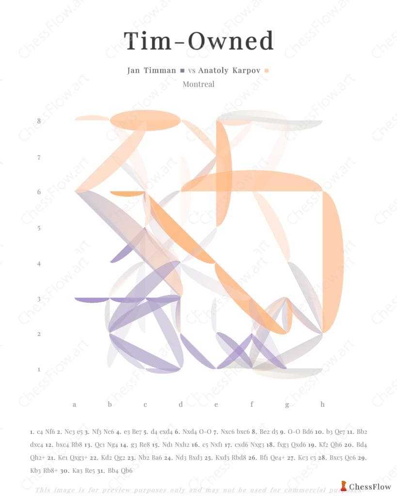 Jan Timman vs Anatoly Karpov - chess gift art